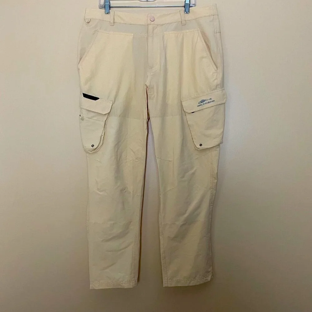 Grundens Butter Yellow Breakwater Cargo Pants Men's 38 Outdoors Fishing Gorpcore